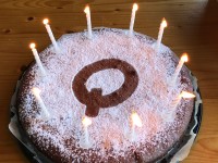 ... und der Geburtstagskuchen mit 10 Kerzen - einen für jeden Q-Welpen