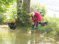 wir sind an einem kleinen Weiher ...