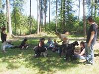 kleines "Sit-in" in der Waldlichtung!